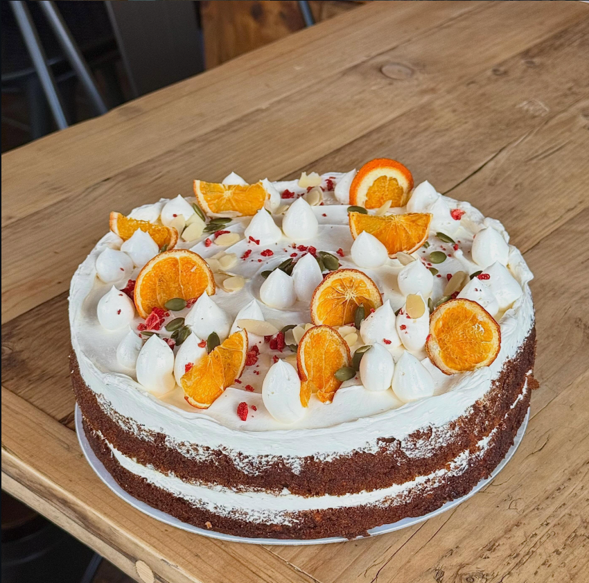 Vegan and gluten free carrot cake